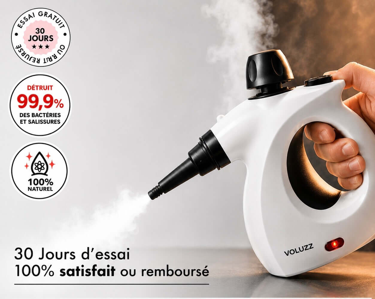 Nettoyeur vapeur Voluzz haute pression sans produits chimiques