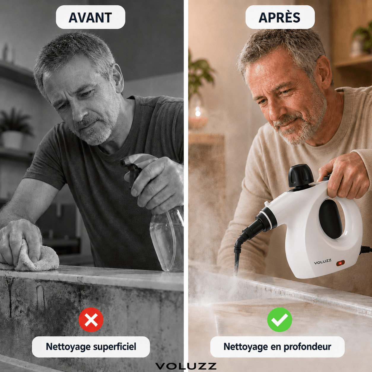 Nettoyeur vapeur Voluzz haute pression sans produits chimiques